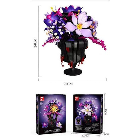 Evige Roser af Byggeklodser - Fint Dekorationsobjekt i Lilla | Flot Gave til Piger, der Elsker DIY