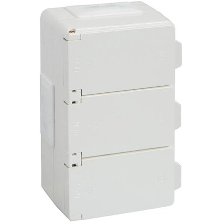 Schneider Electric Aqua Stark 183508700 Vägguttag jordat, kapslat, 3-vägs 3-vägs, Strömbrytare & vägguttag