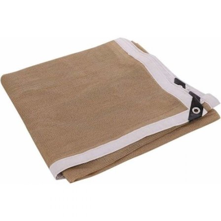 2x4m Beige Solsejl Stof Rektangulær Solsejl Net Balkon Priva