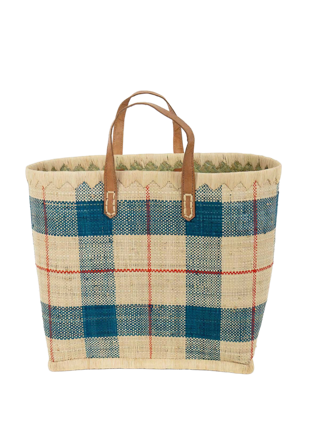 A World of Craft Väska RAFFIA L Förvaring Blå 34x37x22 cm
