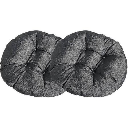 Tykk Rund Stolhynde, Ensfarvet Sæt Med 2 Komfortable Stolpuder Åndbar Tatami