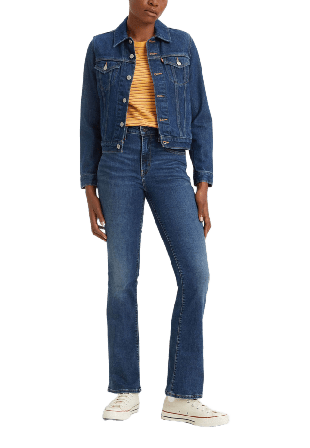 Levi's 725 High Rise Bootcut Jeans Dam Blå W27/L30
