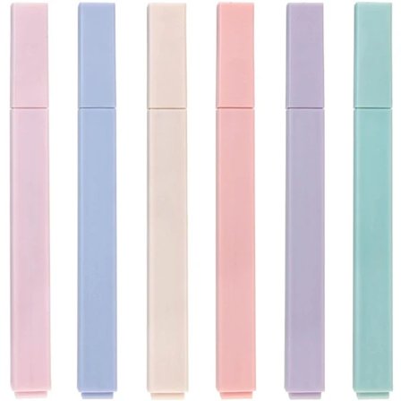 Korostuskynä, miedot sekoitetut värit, hieno söpö pehmeä korostuskynä talttakärjellä, ei vuoda läpi, nopeasti kuivuva, helppo pitää