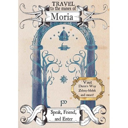 A3 Print - Lord of the rings - Travel to the mines of Moria