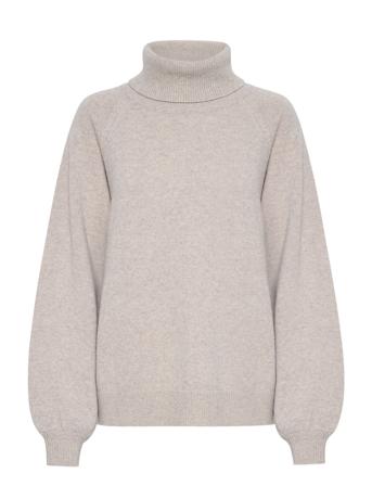 Manzigz Wool Rollneck Tops Knitwear Turtleneck Beige Gestuz