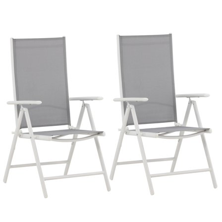 Venture Home Break 9276-400 Positionsstol 2-pack Vit/Grå, Utemöbler