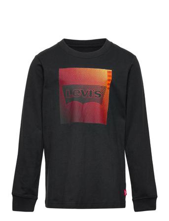 Lvb L/S Neon Gradient Logo Tee-Shirt T-shirts Long-sleeved T-shirts Musta Levi's
