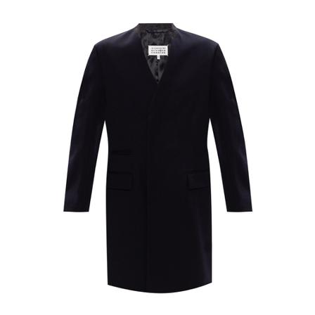 Maison Margiela, Wool coat Blauw, Heren, Maat:M,wol