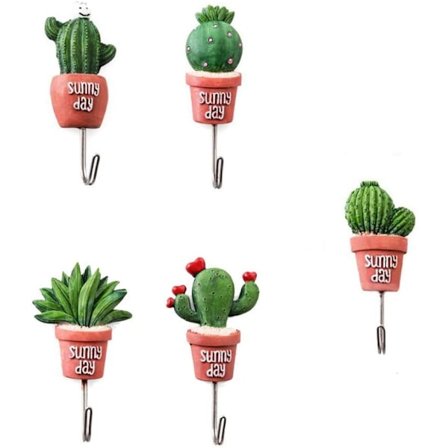 5 stk rustfritt stål sukkulent plante krok kreativ kaktus Ki