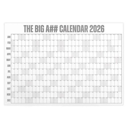 Ekstra Stor 2026 Kalender Rosa