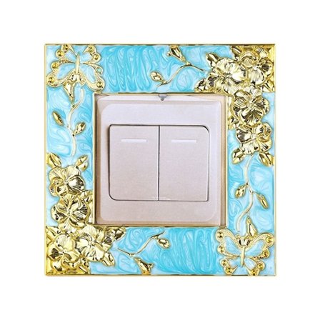 Yhden valokytkimen cover pistorasian surround-kehys BLUE&GOLD