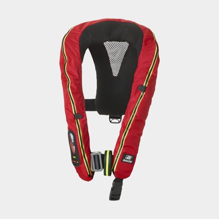 Uppblåsbar flytväst Baltic Legend 165N Sele, automatisk, röd + kolsyrepatron 33 gram, 40 - 120 kg