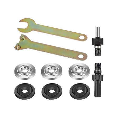 Boremaskine Sliber Adapter, 6mm/10mm Arbor Mandrel Adapter Med Flansmøtrik Sæt Og 2 Spændeskruenøgler