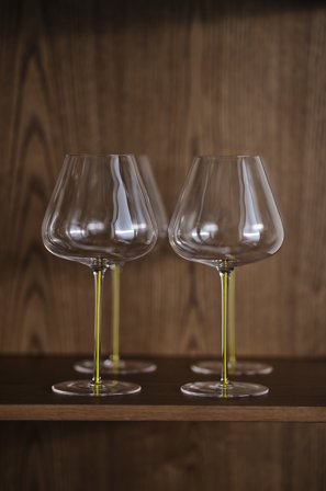 Jotex - Vinglass Med 4-pakning Gjennomsiktig/gul - ELLISON - Kjøp Vinglass hos Jotex