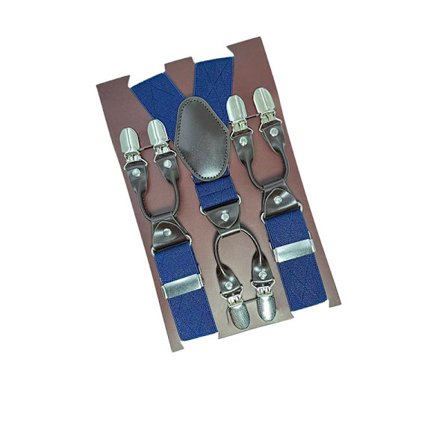 Hängslen för män med 6 clips och förtjockat elastiskt band