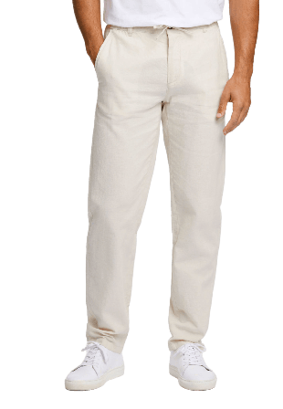 Lindbergh Linen Pants Byxor Herr Grå XXL