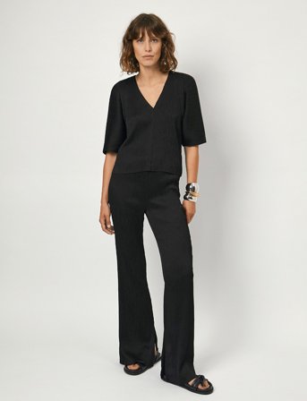 Dante6 D6Raquel Pleated Top - Black - XS