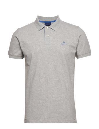 Contrast Collar Pique Ss Rugger Polos Short-sleeved Grå GANT