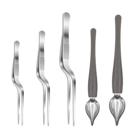 Nsiwem 2 stk rustfritt stål dekorativ skje fjærskje S