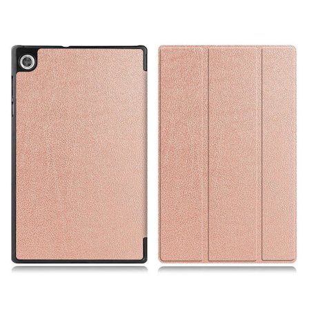 Lenovo Tab M10 HD Gen 2 tri-fold flipfodral i läder - Roséguld