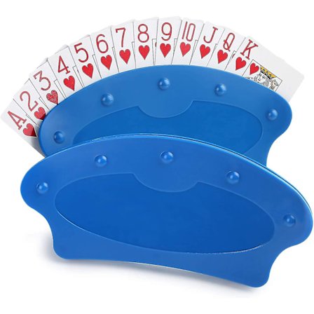 2 kpl korttipidikettä, muoviset handsfree-korttipidikkeet perhekorttipelien iltoihin