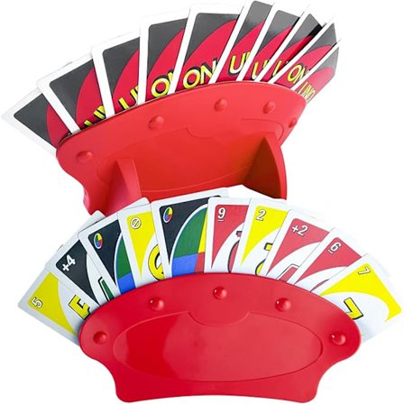 2 stk. spillkortholdere, spillkortholder, kortholder for barn, voksne, eldre, funksjonshemmede, 21,5 × 10 cm, ABS-materiale