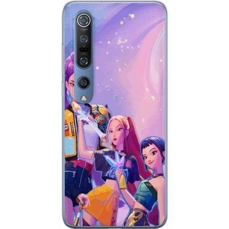 Kompatibelt Mobildeksel til Xiaomi Mi 10 Pro 5G Futuristiske popdamer i neonfarger med magiske detaljer mot en drømmeaktig galaksebakgrunn