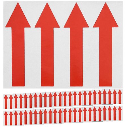 100 stk. Pilklistremerker Selvklebende Pilskilt Pilmarkering Indikasjonsdekaler