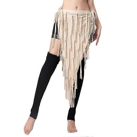 Magdansbälte, midjesjal, fransar, höftsjal, snörning, danskjol, scenkläder