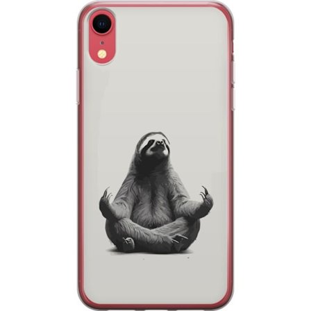 Kompatibel Mobilcover til Apple iPhone XR Afslappet dovendyr i meditation, sød fredelig design der spreder rolig energi med humoristisk charme og hygg