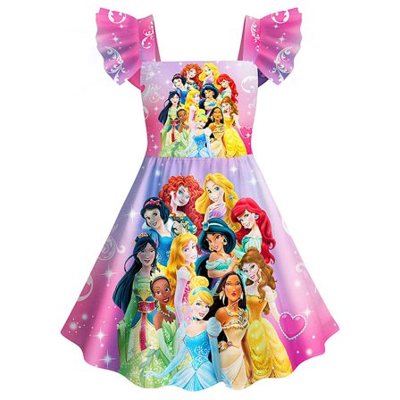 Tegneseriekjole til jenter Prinsesse Festkjoler Cosplay mørk lilla 120cm