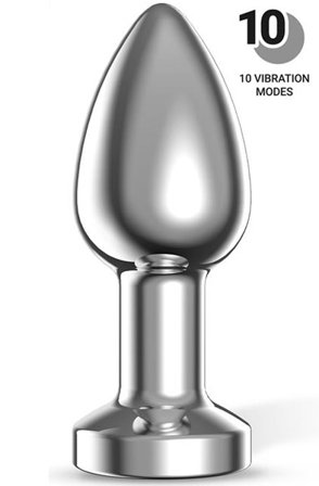 Dimpor Vibrating Chrome Anal Plug Small - Woome.pl