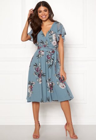 Goddiva-Flutter Floral Midi Dress-XXS (UK6)