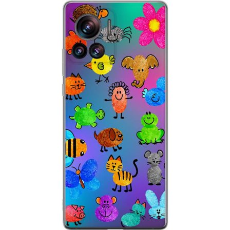 Kompatibelt Mobildeksel til Motorola Edge 30 Ultra Little Scribble Friends