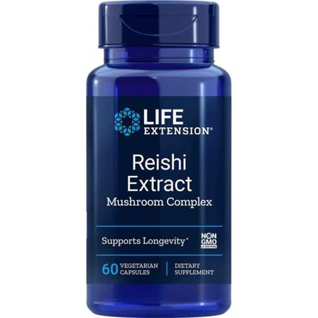 Life Extension Reishi Extract Mushroom Complex Grenade Produkt Av Avvikande Storlek