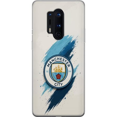 Kompatibelt Mobilskal till OnePlus OnePlus 8 Pro Manchester City fotboll Jack Grealish blå penseldrag klubbemblem