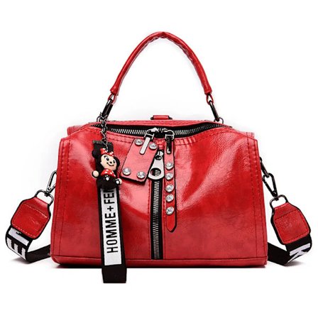 Minnie ny dame ryggsekk luksusmerke diamant med diagonal skulderveske dame tegneserie damehåndveske~09211