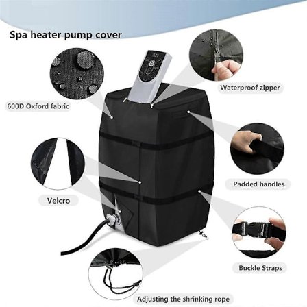 Spabad Varmelegeme Pumpe Dækken, vandtæt Spabad Isoleret Pumpe Dækken Kompatibel med Flere