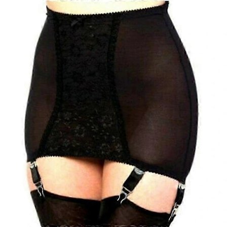 Sexy damestrømpeholdere høy midje blonde seler justerbare spenner stropp julegaver-Perfet Svart XXL_tfrf