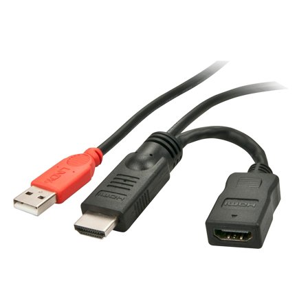 Lindy Power Injector Cable - strøm- / lyd- / videokabel - HDMI / USB