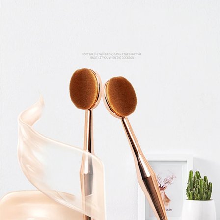 Makeup Brush 2 PCS Toothbrush The New Makeup Brush Foundation Oval Brushes One Set High End Foundation Brush