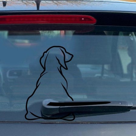 Sjov Hund Bevægelig Hale Bilmærkat Vinduesvisker Mærkater Hundemærkat Bil Bagmærkat Visker Hale Mærkater Forrude Interessant