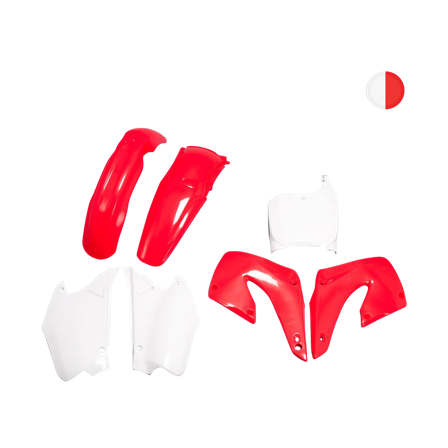 Kit Plastiche Rtech Rosso-Bianco - Honda CR 250R 2000-2001