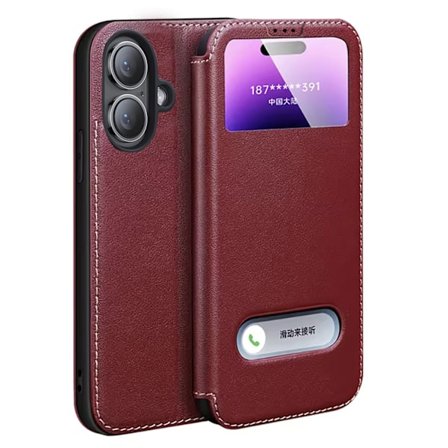 iPhone 16 - Elegant och skyddande läderskal från Leman