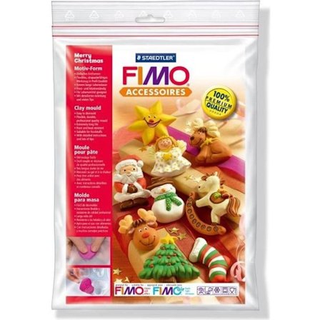 Moule FIMO - God Jul - Flexibelt och hållbart verktyg - Huvudfärg: Blå