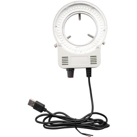 48 LED Industrielt Mikroskop Kamera Lyskilde Ringlampe Lys Illuminator Lampe Justerbar Lysstyrke USB Interface
