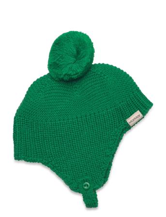 Aly Pompom Accessories Headwear Hats Beanie Green MarMar Copenhagen