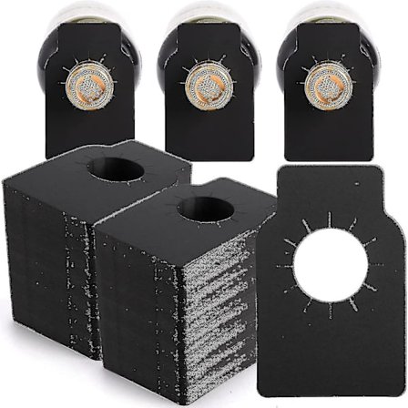 300 stk. vinflaskeetiketter i kraftpapir, papiretiketter for vinkjeller, gjenbrukbare tilpassede enkle flaskehalsetiketter