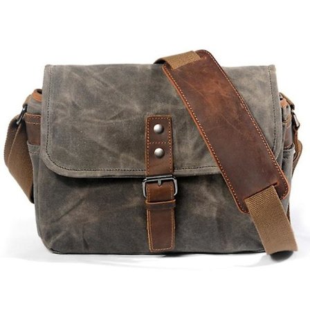 Retro Vanntett Kameraveske Fotopakke DSLR Skulderveske Veske For Sony Nikon Canon Canvas Mini Enkel Messenger Menn