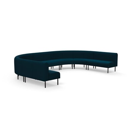 Sofa VARIETY, U-shape, fabric Blues CSII, petrol blue